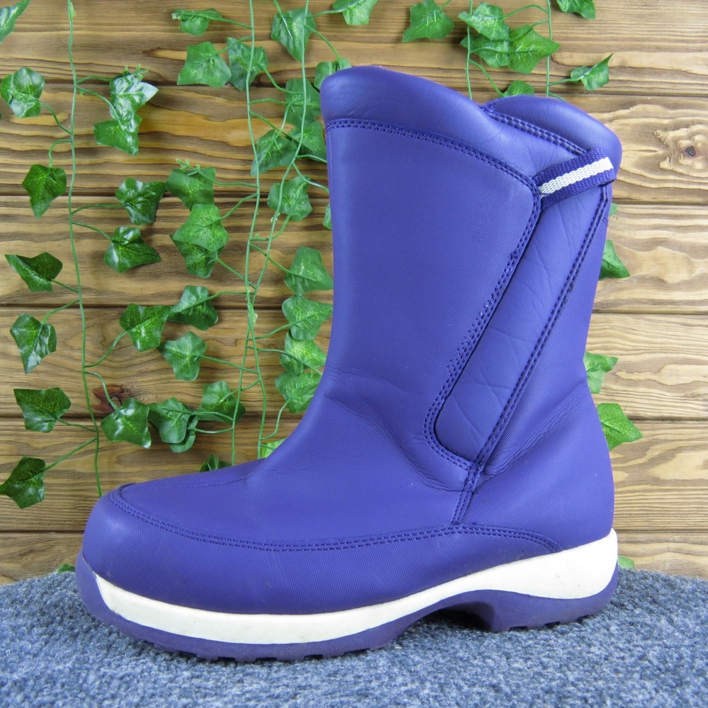 Lands End Girls‎ Purple Winter Snow Boots US 5M Pull On Casual